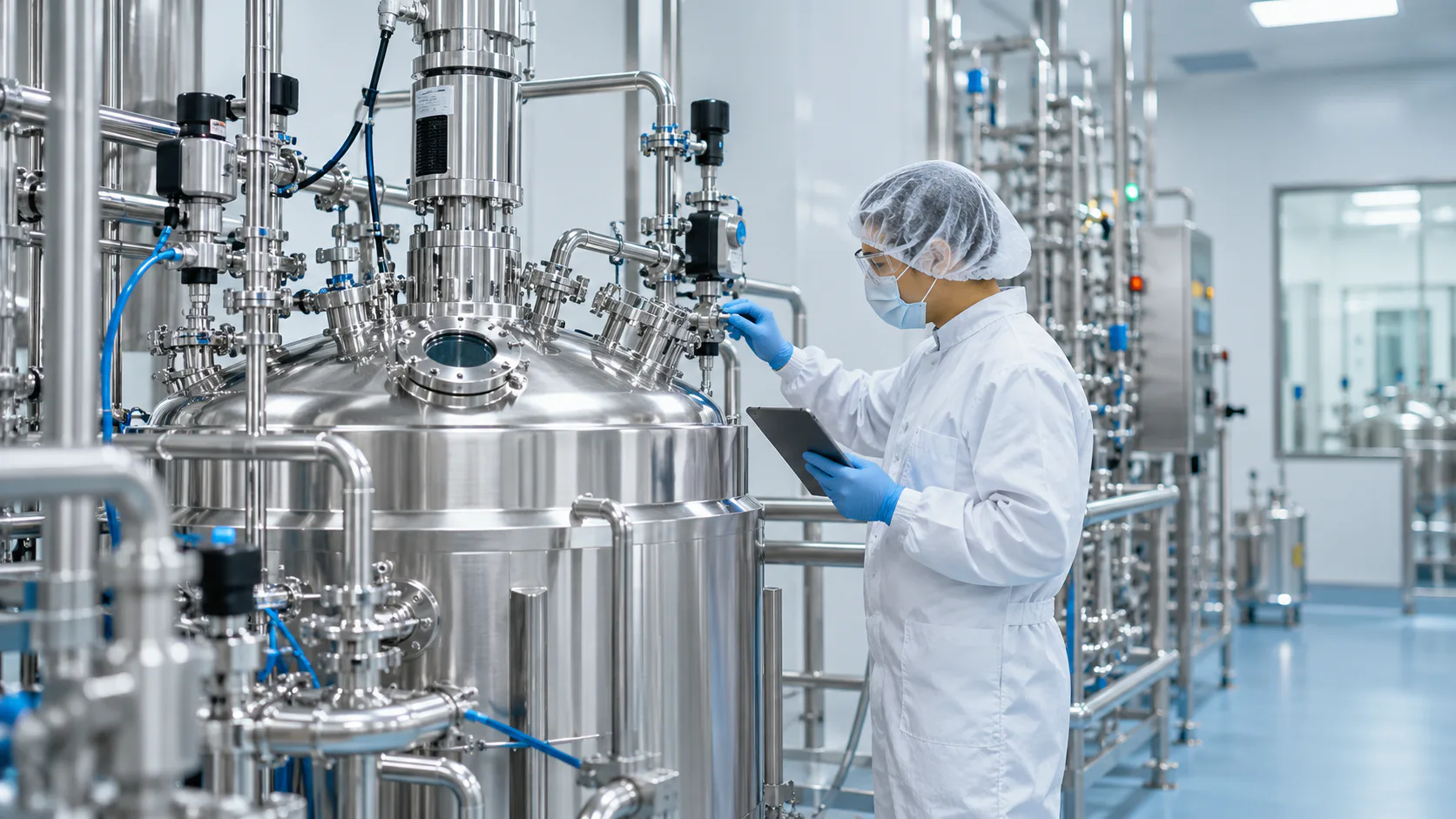 Pharmaceutical process vessel in a clean production environment